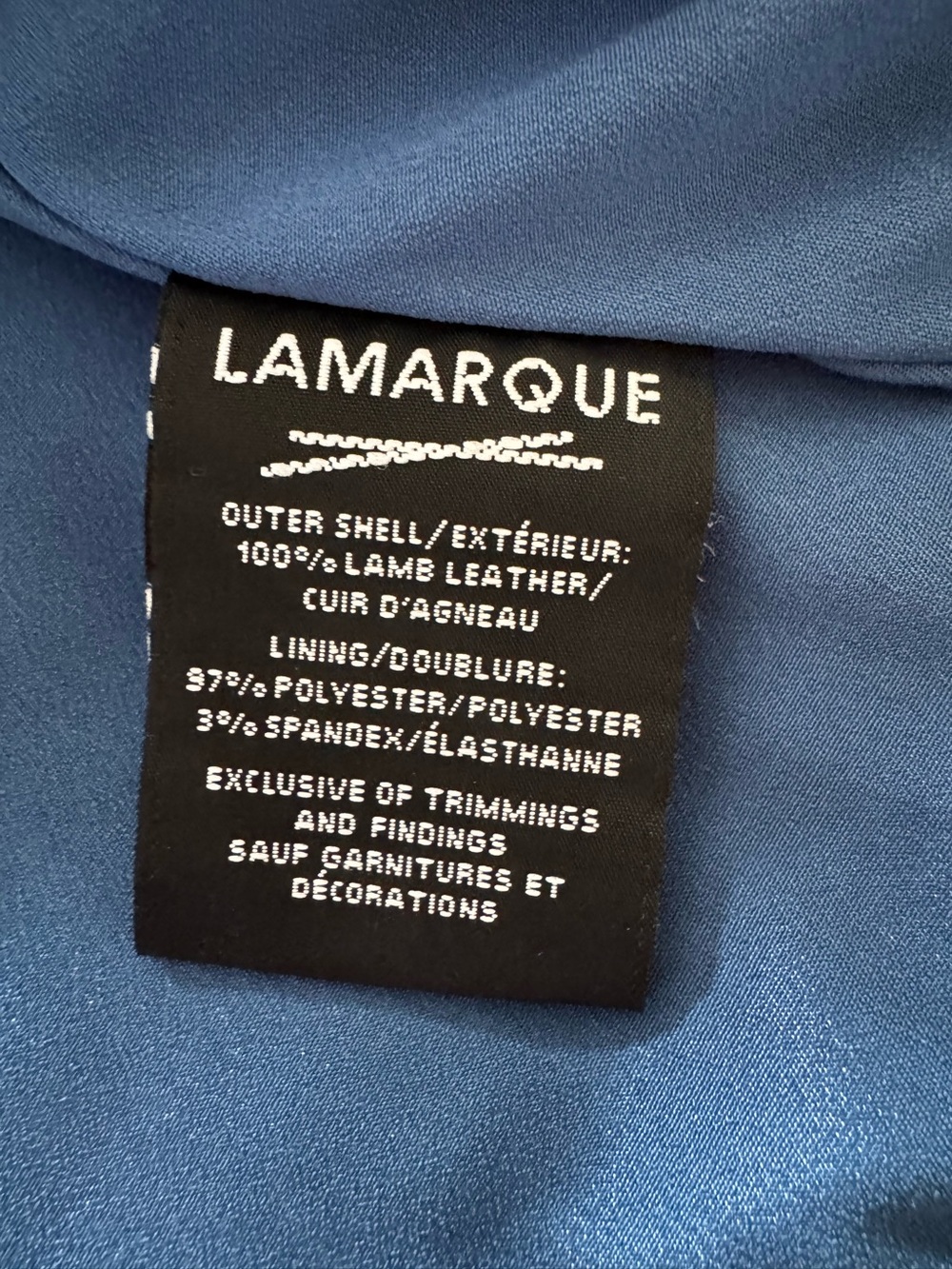 LAMARQUE KIRSI BLUE LEATHER CROPPED JACKET - Picture 11 of 12
